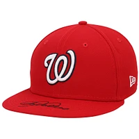 Dylan Crews Washington Nationals Autographed Red New Era Cap 