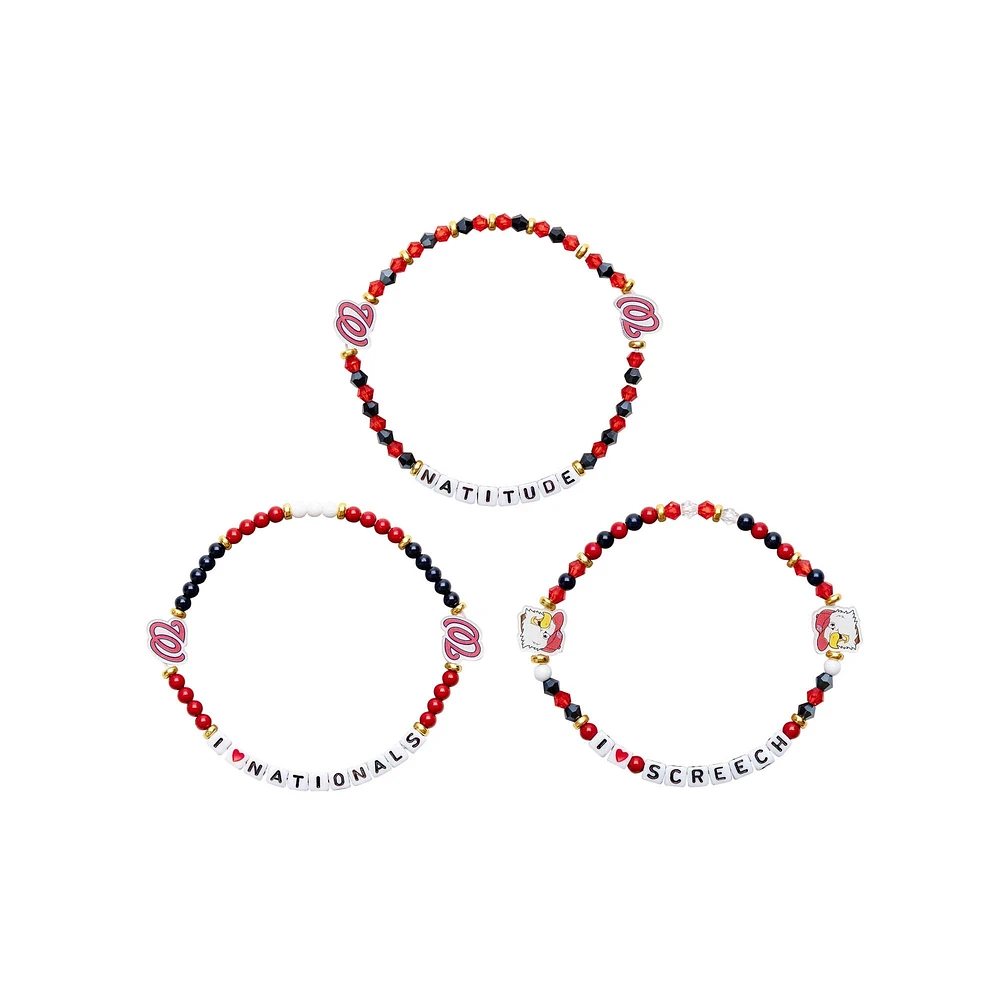 Lot de 3 bracelets d'amitié FOCO des Nationals de Washington