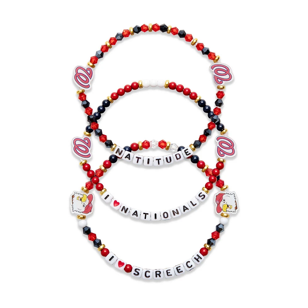 Lot de 3 bracelets d'amitié FOCO des Nationals de Washington