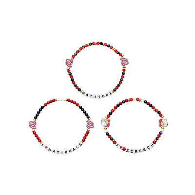 Lot de 3 bracelets d'amitié FOCO des Nationals de Washington