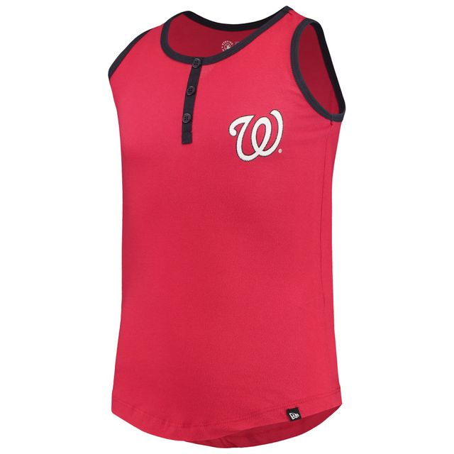 NWE WANATS RED Junior GIRLS HENLEY TANK TANYTHGRL