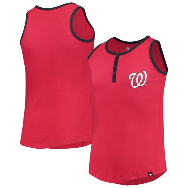 NWE WANATS RED Junior GIRLS HENLEY TANK TANYTHGRL