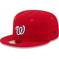 Casquette ajustée My First 59FIFTY Nationals de Washington New Era rouge pour béb