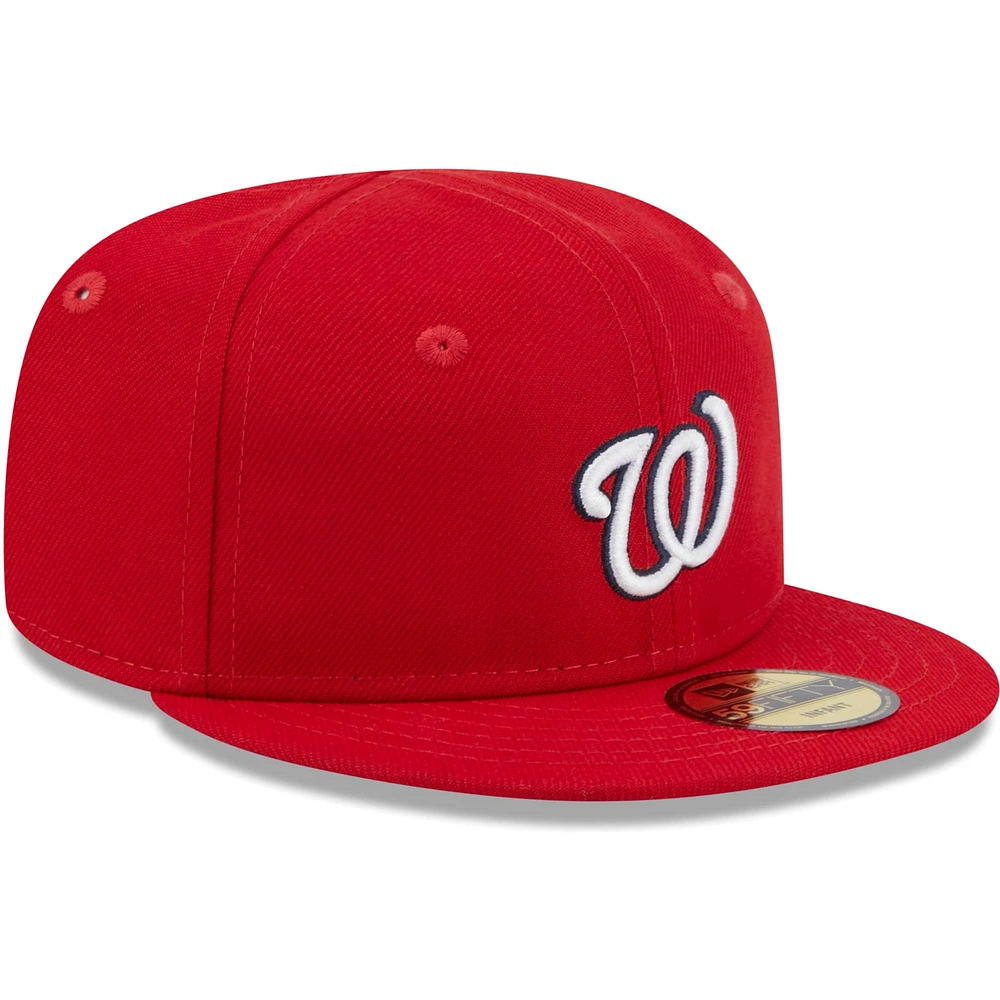 Casquette ajustée My First 59FIFTY Nationals de Washington New Era rouge pour béb