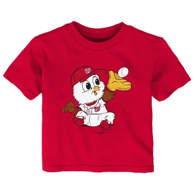 T-shirt bébé mascotte des Nationals de Washington rouge pour