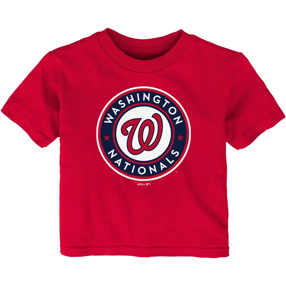 Women's Tiny Turnip Navy Washington Nationals Baseball Pow T-Shirt Size: Small