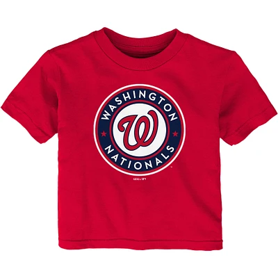 T-shirt rouge à logo primaire de l'équipe des Nationals Washington pour bébé