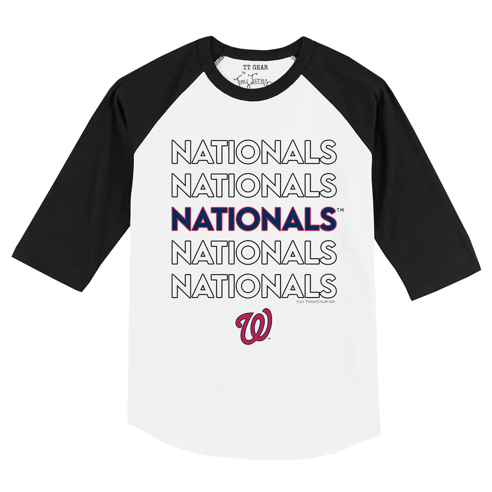 Lids Washington Nationals Tiny Turnip Women's Stacked T-Shirt - White