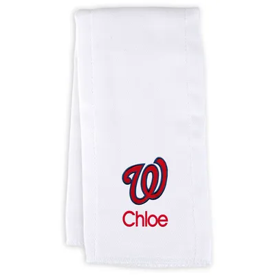 Washington Nationals Infant Personalized Burp Cloth - White