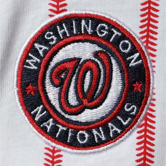 Combinaison Power Hitter Pinstripe blanche pour bébé des Nationals de Washington