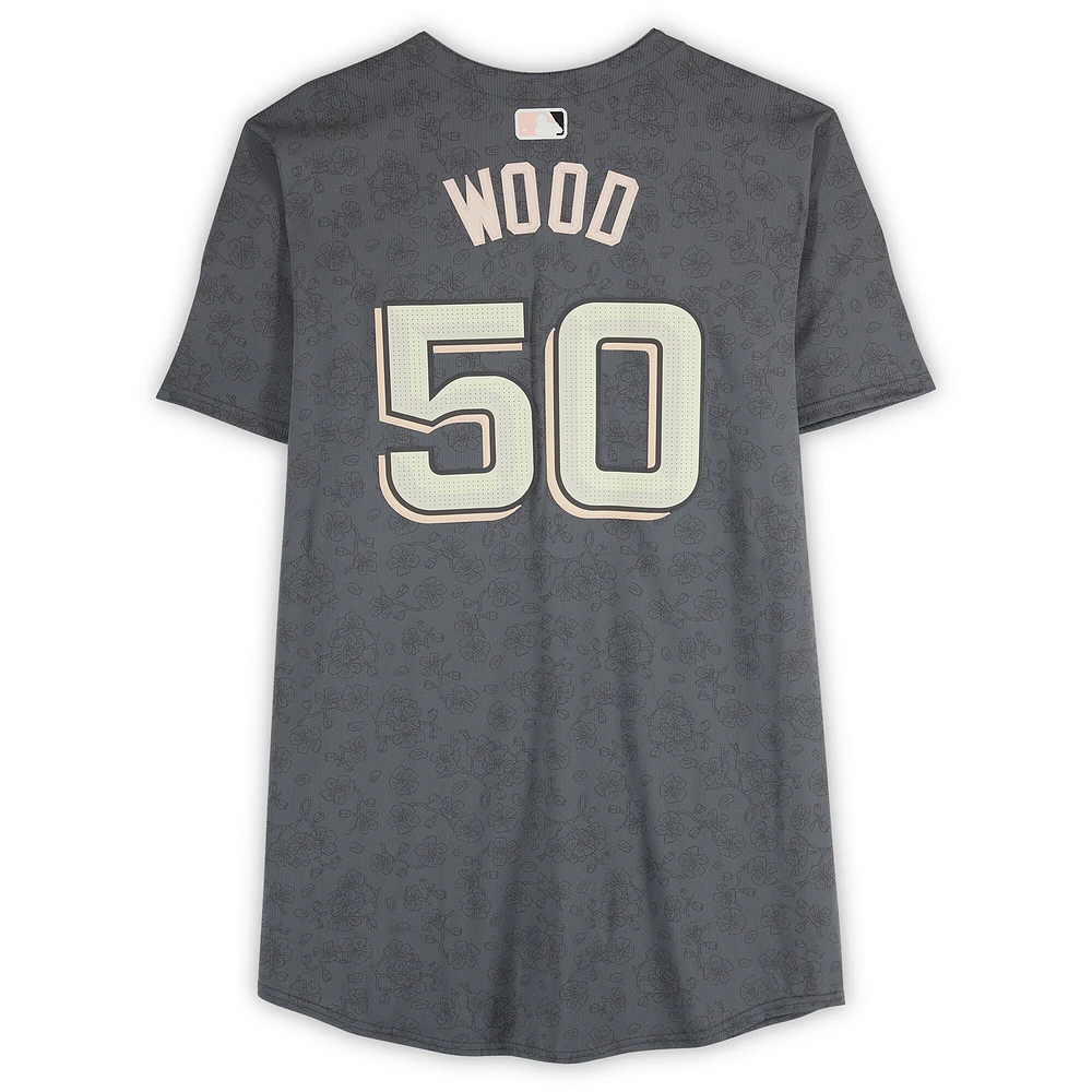 James Wood Washington Nationals Player-Issued #50 Gray City Connect Jersey from the 2024 MLB Season