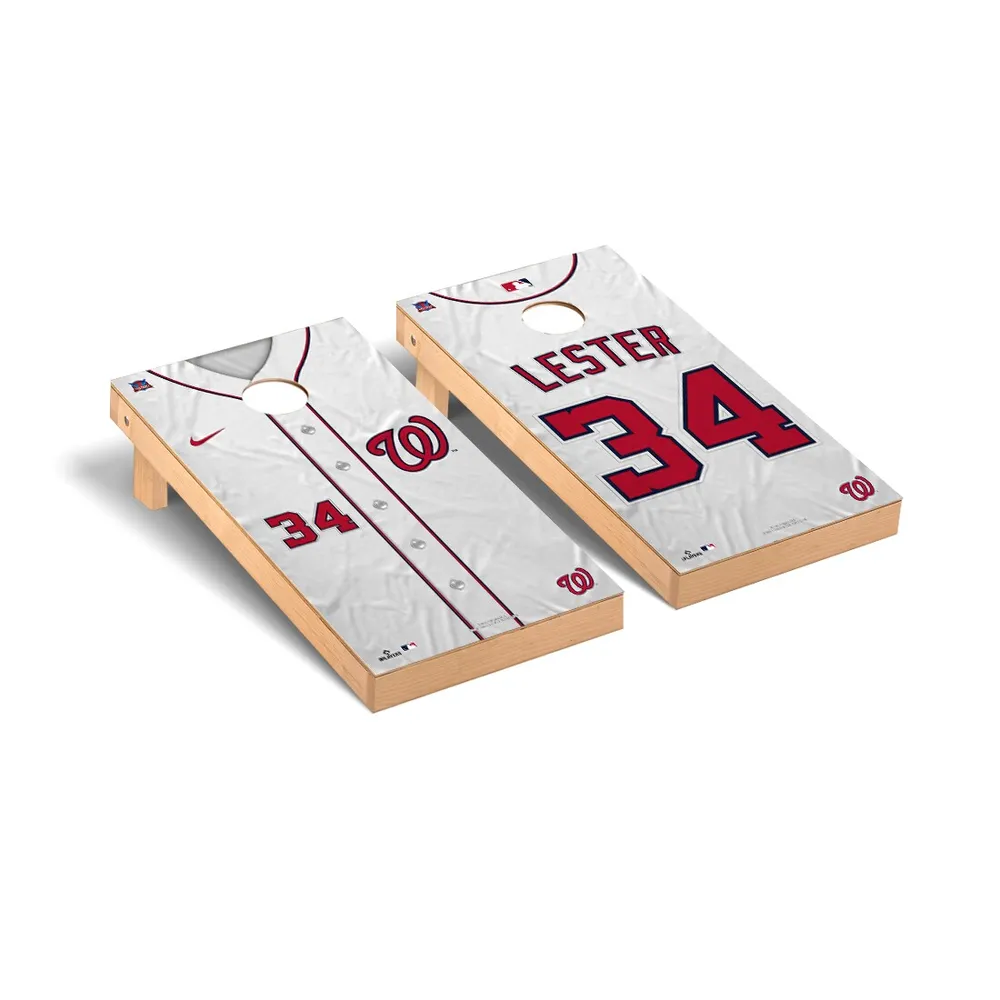 Lids Jon Lester Washington Nationals 2' x 4' Jersey Design Regulation  Cornhole Board Set