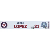 Jorge López Washington Nationals Player-Issued #21 Nameplate from 2025 MLB Spring Training