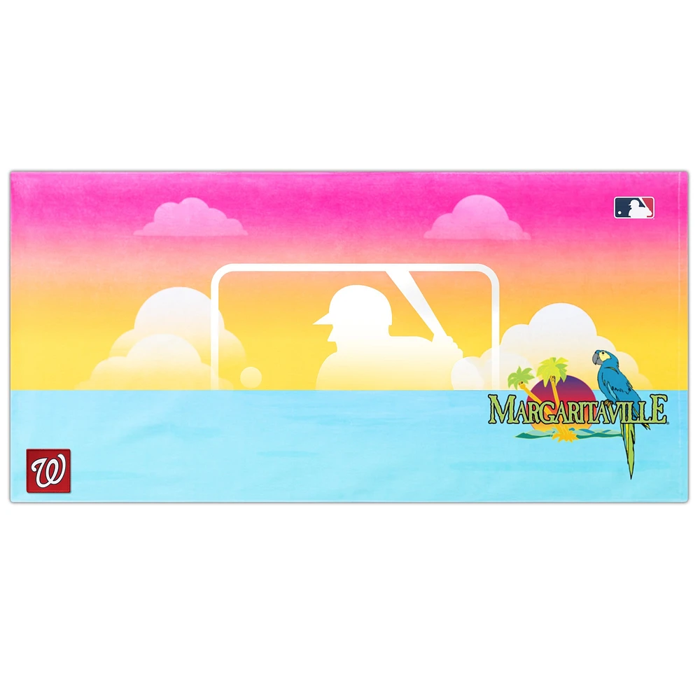 Serviette de plage de l'équipe des Nationals de Washington de Margaritaville 30" x 60"