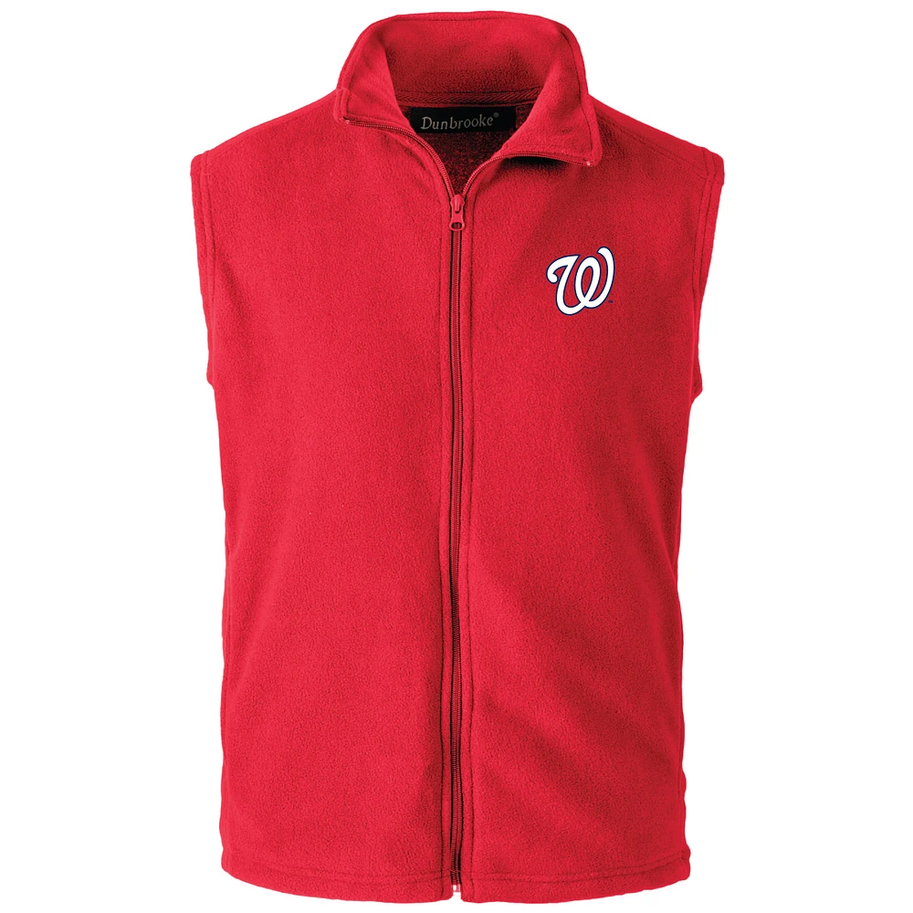 Men's Dunbrooke Red Washington Nationals Full-Zip Vest