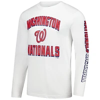 Men's Fanatics  White Washington Nationals Long Sleeve T-Shirt
