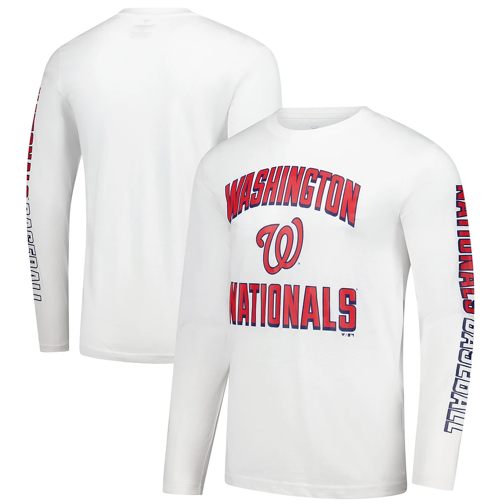 Men's Fanatics White Washington Nationals Long Sleeve T-Shirt