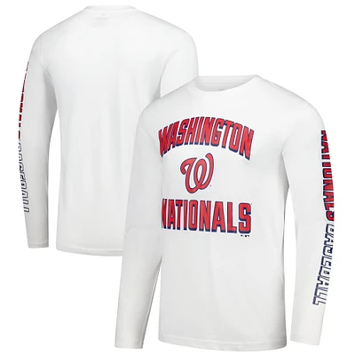 Men's Fanatics  White Washington Nationals Long Sleeve T-Shirt