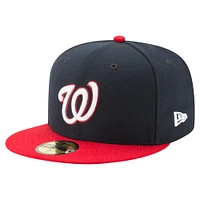 Casquette ajustée 59FIFTY 20e anniversaire des Washington Nationals New Era bleu marine/rouge pour homme