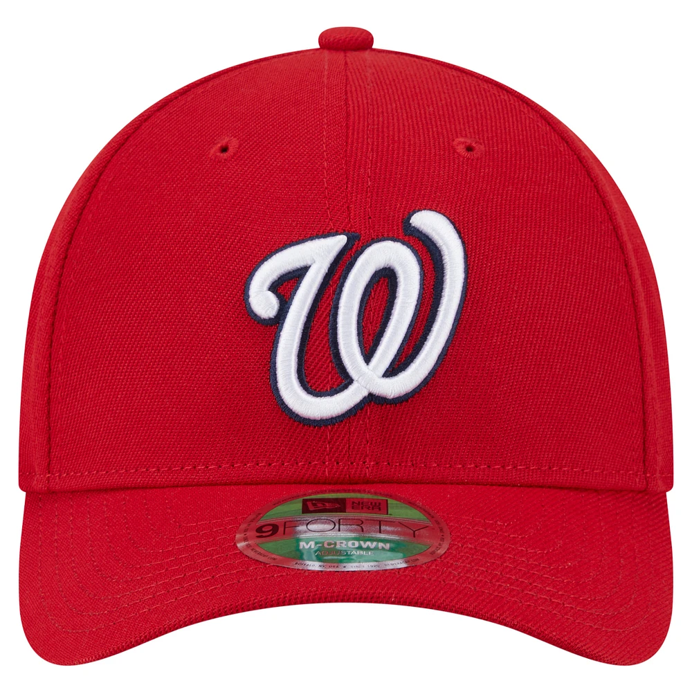 Casquette ajustable New Era rouge Washington Nationals 20e anniversaire réplique 9FORTY pour homme