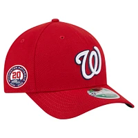 Casquette ajustable New Era rouge Washington Nationals 20e anniversaire réplique 9FORTY pour homme