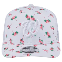Men's New Era  White Washington Nationals Flamingo Mesh Back 9SEVENTY Stretch-Snap Hat