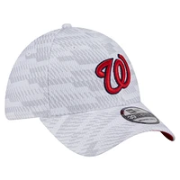 Casquette extensible New Era blanche Washington Nationals Graded 39THIRTY pour homme