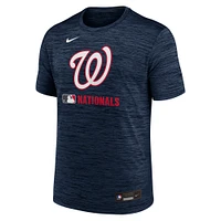 T-shirt Nike bleu marine Washington Nationals Authentic Collection Velocity Performance pour homme