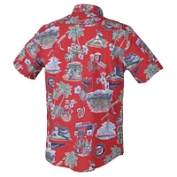 Men's Reyn Spooner  Red Washington Nationals Scenic Tri-Blend Button-Down Shirt
