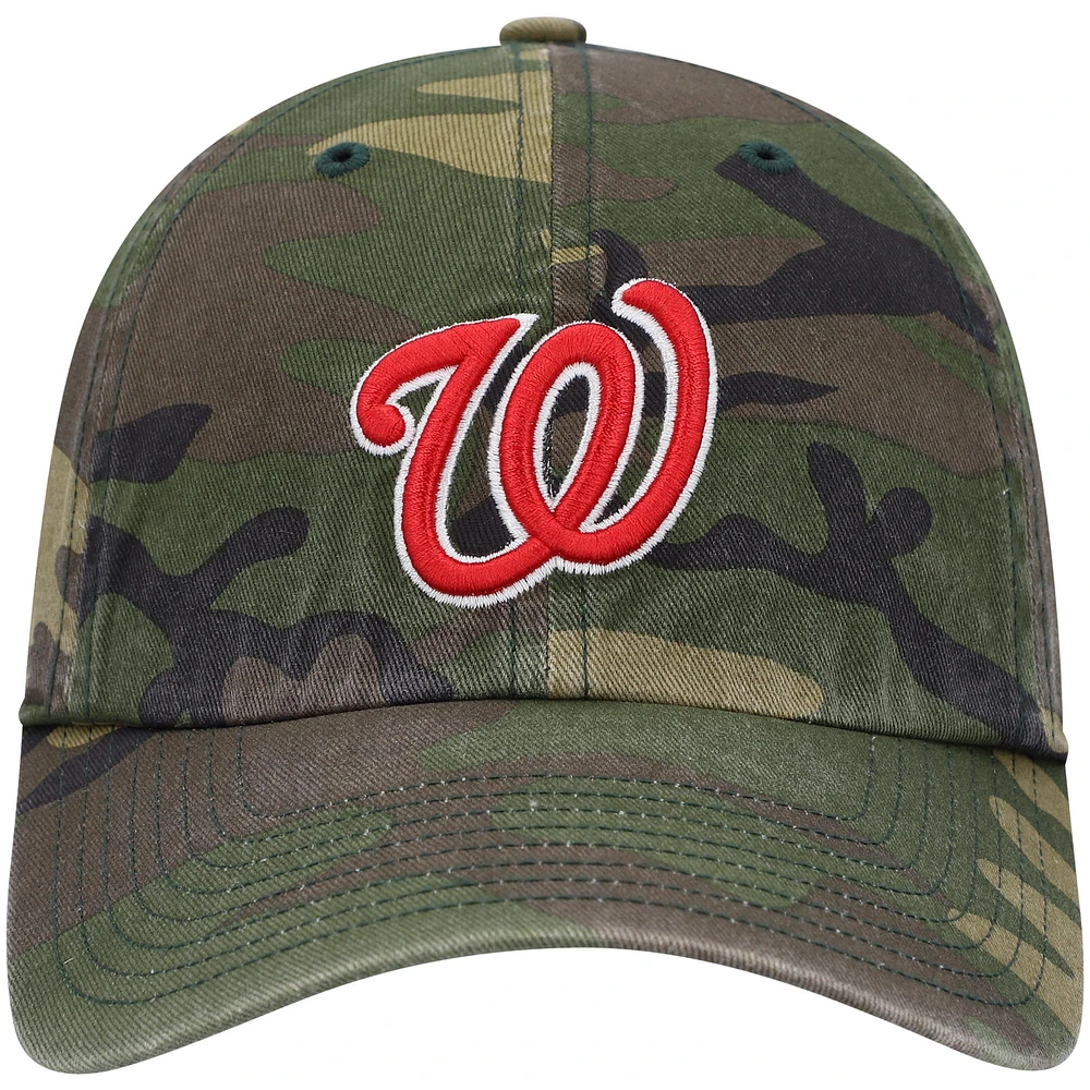 Men's '47 Camo Washington Nationals Team Clean Up Adjustable Hat
