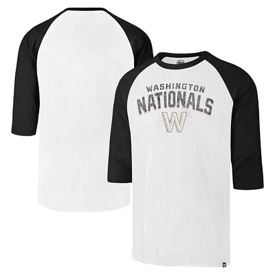 T-shirt à manches 3/4 crème '47 Washington Nationals City Connect Crescent Franklin Raglan pour hommes