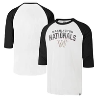 Men's '47 Cream Washington Nationals City Connect Crescent Franklin Raglan 3/4-Sleeve T-Shirt