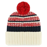 Bonnet en tricot à revers Tavern '47 Natural Washington Nationals pour hommes avec pompon