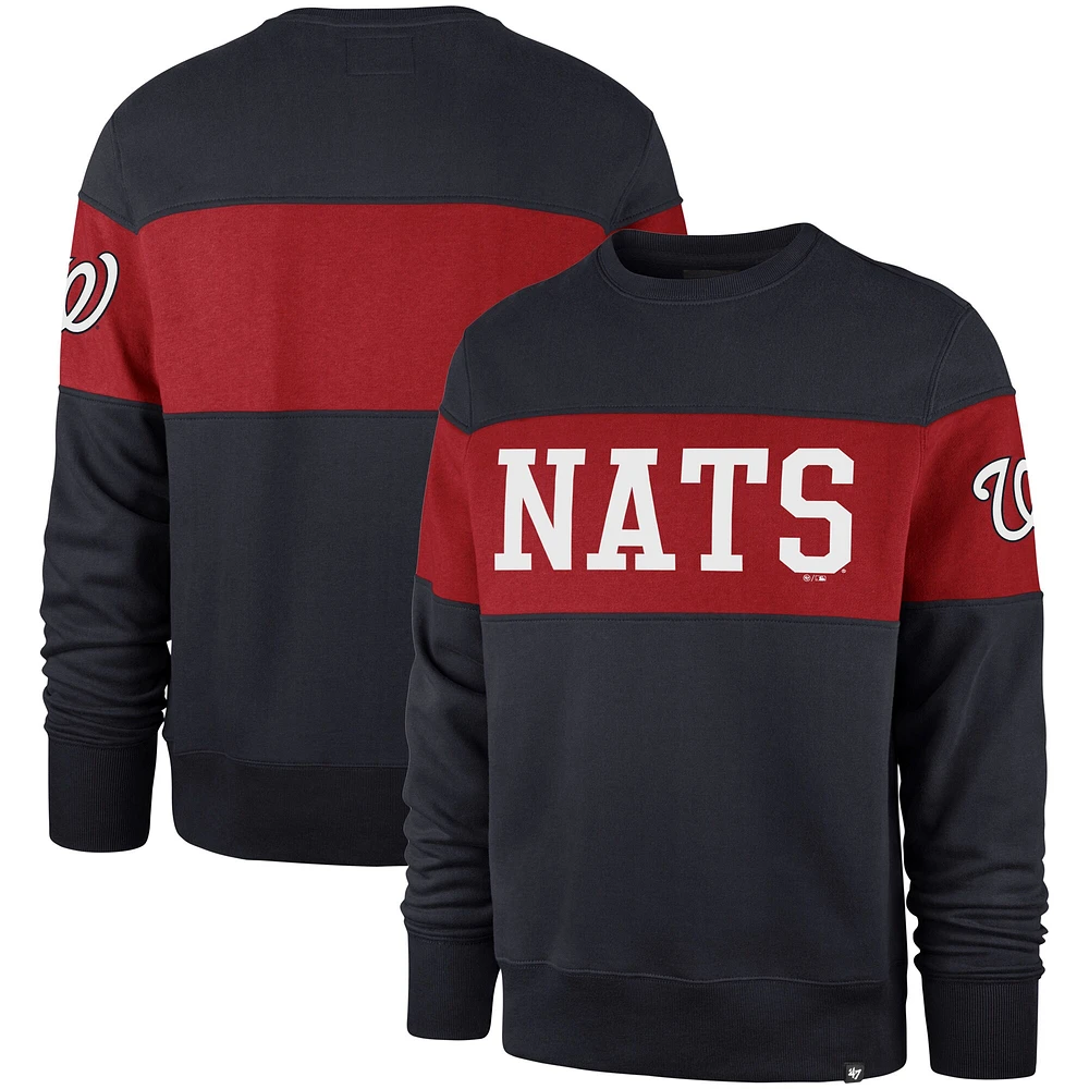 Men's '47 Navy Washington Nationals Interstate Pullover Sweatshirt