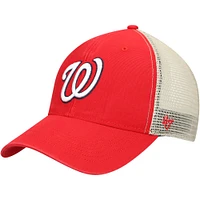 Men's '47 Red/Natural Washington Nationals Flagship Washed MVP Trucker Snapback Hat