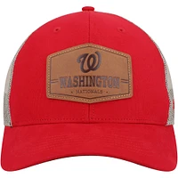 Casquette Snapback en cuir brut des Nationals de Washington '47 rouge/naturel pour homme