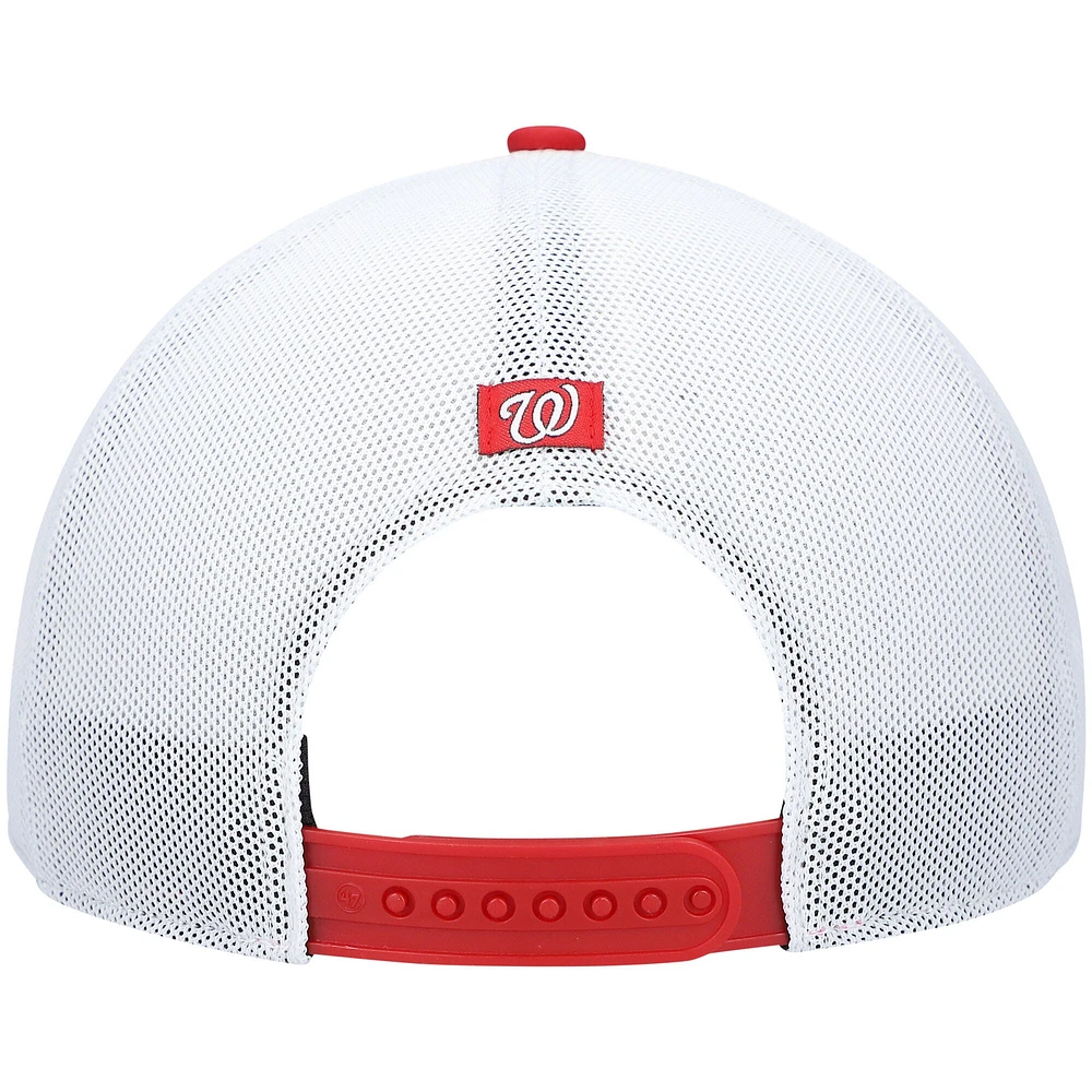 Casquette Snapback Burden des Nationals de Washington '47 rouge/blanc pour homme