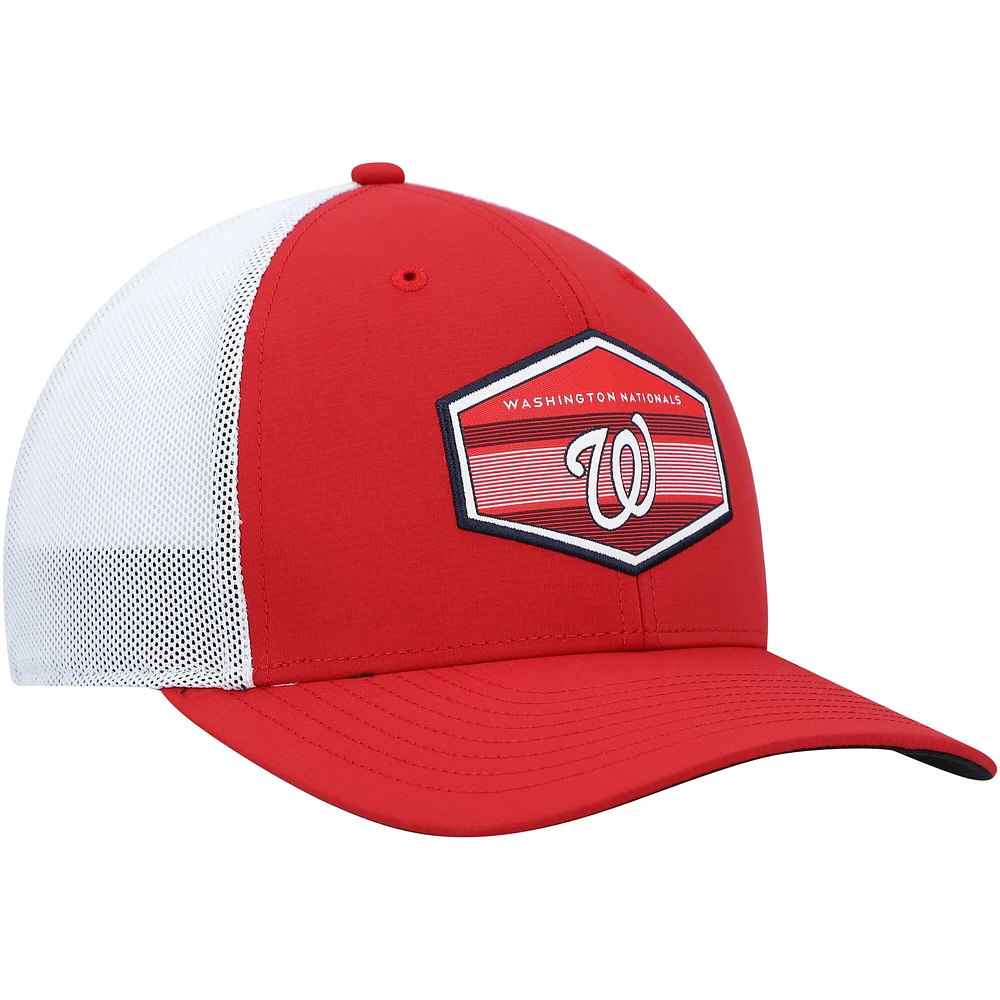 Men's '47 Red/White Washington Nationals Burgess Trucker Snapback Hat