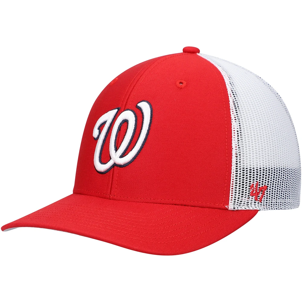 Casquette snapback avec logo principal des Nationals de Washington '47 rouge/blanc pour homme