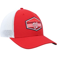 Casquette ajustable Burgess Trucker d'entraînement printanier des Nationals de Washington '47 rouge/blanc pour homme