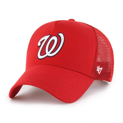 Men's '47 Red Washington Nationals Ballpark Offside Adjustable Trucker Hat