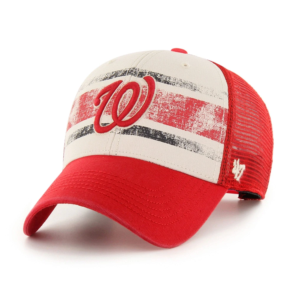 Casquette réglable pour homme '47 Red Washington Nationals Breakout MVP Trucker