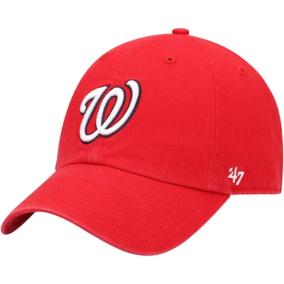 Casquette réglable '47 Red Washington Nationals Home Clean Up pour homme