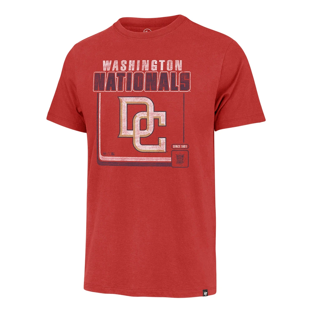 Men's '47  Red Washington Nationals Cooperstown Collection Borderline Franklin T-Shirt