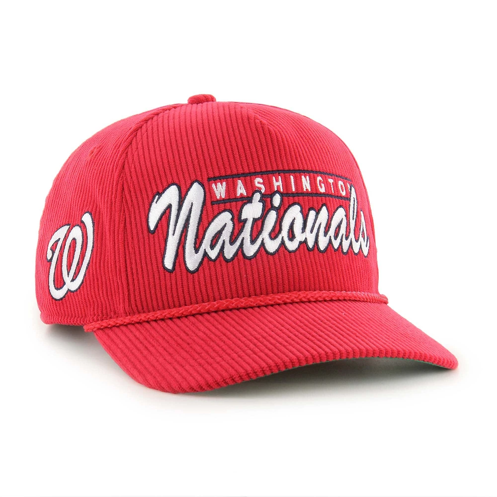 Casquette ajustable en velours côtelé rouge '47 des Nationals de Washington pour homme