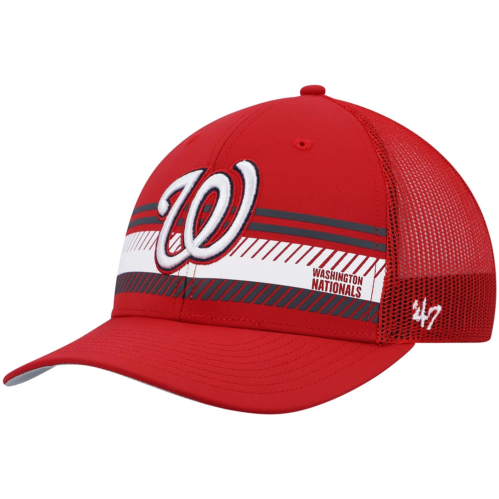 Casquette '47 Red Washington Nationals Cumberland Trucker Snapback pour homme