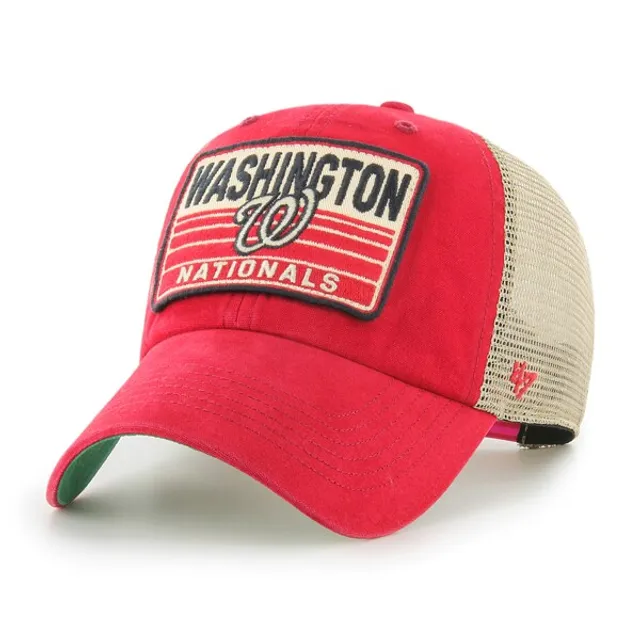 Men's Fanatics Branded Red/White Washington Nationals 2019 World Series Patch Team Trucker Snapback Hat