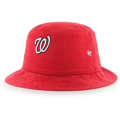 Men's '47  Red Washington Nationals Primary Bucket Hat