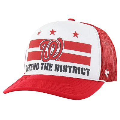 Men's '47 Red Washington Nationals Retro Region Foam Trucker Adjustable Hat