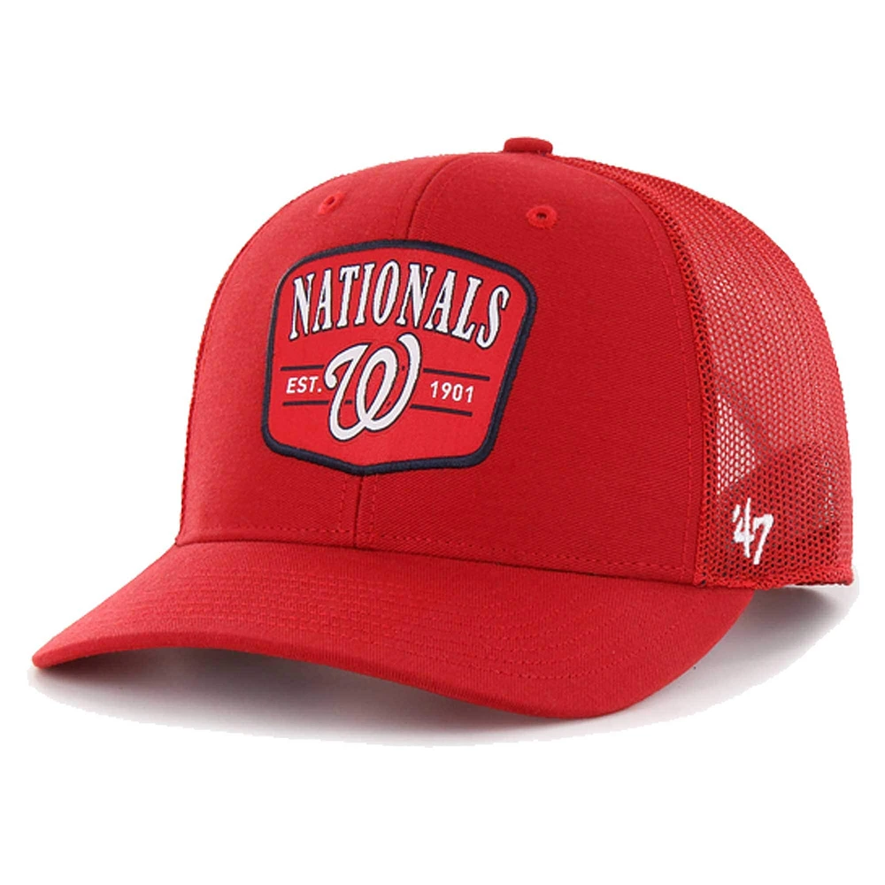 Men's '47 Red Washington Nationals Squad Trucker Adjustable Hat